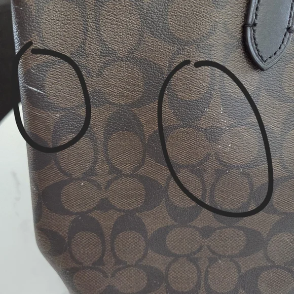 Coach Signature Tote Bag Brown and Black - Picture 9 of 16